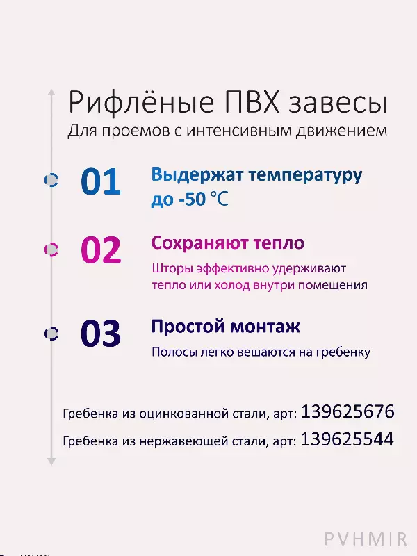 ПВХ завеса для проема с интенсивным движением 0,6x2м